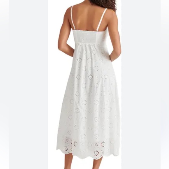 NWT Madewell Embroidered Tank Midi Dress White 6 - Picture 3 of 10